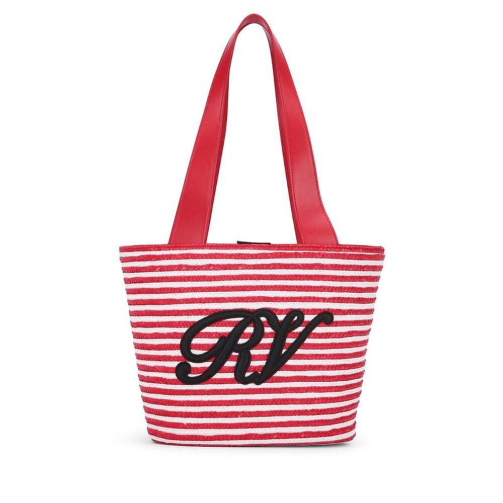 ROGER VIVIER Straw Tote Bag with Monogram Women SAVVYRED Handbags